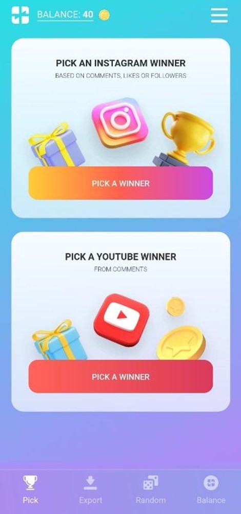 How to choose a winner on Instagram for free using a mobile application