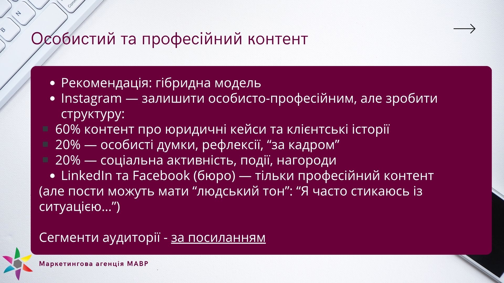 Кейс по SMM для адвоката: “З хаосу до стратегії”